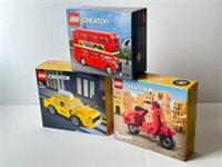LEGO Creator Lot of 3: 40220 London Bus 40468 NY Taxi 40517 Vespa | New & Sealed