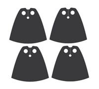 4 x (Pack of 4) Capes Dark Grey for Lego Minifigs NEW
