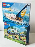 LEGO City combo: 60369 Mobile Police Dog Training; 60438 Sailboat | New & Sealed