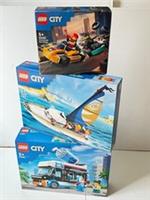 LEGO City combo: 60384 Slushy Van; 60400 Go-Karts; 60438 Sailboat | New & Sealed