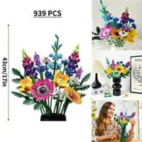 Hot Wildflower Bouquet Set, Artificial Flowers with Poppies 10313 Icons Gifts UK