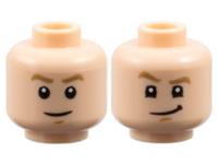Lego Flesh Head For Boy Man Minifigure Reversible Smile Lopsided Grin Fortnite