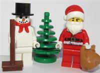 Lego Snowman Minifigure & Santa Claus Sack & Xmas Tree Father Christmas Advent