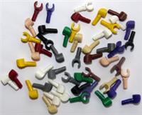 Lego 50 Assorted Hands Hand For Minifigure 25 Pair Flesh Black Brown & More