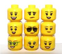 Lego 9 Head Heads For Female Girl Minifigure Yellow