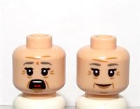 Lego Flesh Head For Female Girl Minifigure Old Lady Grandma