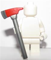 Lego Axe With Silver Handle Red Head  Minifig Not Inc Fireman Rescue City