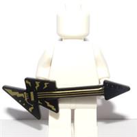 Lego Black Gold Electric Guitar  Minifig Not Inc Rock Band Music Instrument