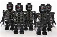 Lego 5 Black Skeleton Minifigure Halloween Monster Castle Army