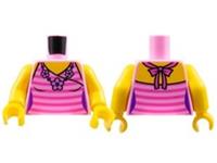 LEGO Torso Body For Female Girl Minifigure Pink Halter Neck Vest Top Tie Neck