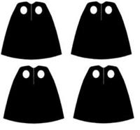 4 x (Pack of 4) Capes Black Star Wars for Lego Minifigs NEW