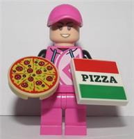 LEGO Pizza Delivery Female Girl Minifigure Figure Flesh Head Hands