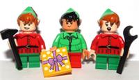 Lego 3 Elf Minifigure Present & Tools Santa Helpers Xmas Christmas Set D