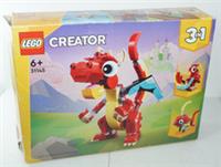 LEGO Creator 3 in 1 31145 Red Dragon Fish Figure Phoenix Bird Set Box damage