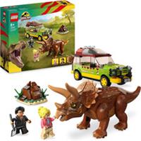LEGO Jurassic Park Triceratops Research Dinosaur Toy Set with Ford Explorer...