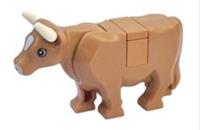 Lego Light Nougat Cow With Short Horns Farm Animal (NV1)
