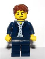 LEGO Groom Minifigure Blue Suit Open Jacket Wedding Usher Best Man Office