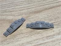 2 LEGO brand new LIGHT GREY MUDGUARD 6476002: SCREEN 1X6X1 W. EDGE