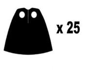 25 x Capes Black for Lego Minifigs NEW