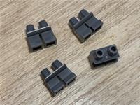 4 LEGO Star Wars Minifigure LEGS DARK GREY SHORT 6233908