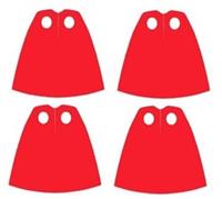 4 x (Pack of 4) Capes Red Star Wars for Lego Minifigs NEW