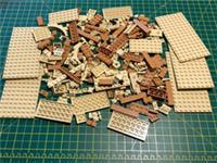 270 LEGO BRAND NEW parts - TAN & MEDIUM DARK NOUGAT STAR WARS INDIANA PLATE 8X16