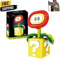 Super Mario Fire Flower Plant Building Block Set Game Model Brick Toys 349pcs