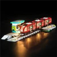 LocoLee LED Light Kit for LEGO 60423 Downtown Streetcar and Station Lighting Set
