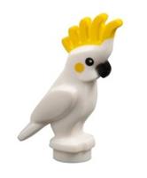 LEGO Cockatoo Bird Minifigure White Parrot with Yellow Crest Animal (NB6)