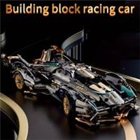 1690PCS Green Racing Car Building Blocks Toy, ABS DIY Model Kit for Home & Offic