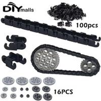 🔥100pcs 3711 LEGO New Black Technic Link Chain Link Pieces tank track tread🔥