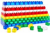 50/100Pcs Transparent 1x2 Building Blocks Compatible Bricks Brick Parts MOC Set