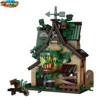 Flower Hut Technical Building Blocks Farm House Puzzle Set Kids Desktop Ornament