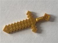 LEGO MINECRAFT part - MINIFIGURE SWORD gold golden FROM 21162