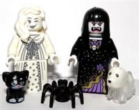 Lego Ghost Lady Minifigure & Vampire Bride Witch Black Cat Ghost Dog Spider