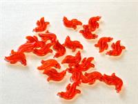 20 BRAND NEW LEGO parts Triple Feather Plume Flame neon orange transparent