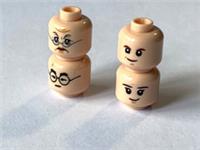 4 x LEGO part light nougat flesh HARRY POTTER MINI HEAD 76460 Hermione professor