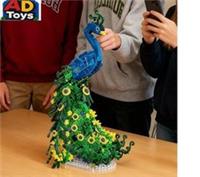 Peacock Animal Model Building Blocks Fantasy Creature Bird Brick Decoration Set