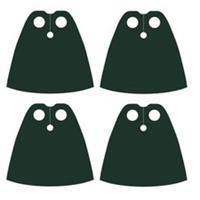 4 x (Pack of 4) Capes Dark Green fits Lego Minifigures NEW