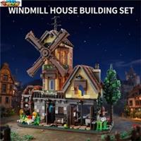 Brown Farm Hut Building Blocks Set Farm House Puzzle Bricks Educational Gift