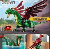 3-in1 Medieval Flying Technical Creative Building Block Dragon Set Toy & Gift