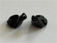 Lego 2x Black Frog Animal Rare (NR4)