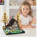 2635PCS Wooden Forest Flowers Cabin House Building Blocks Bricks Educational Toy