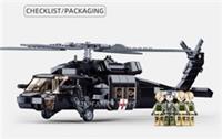 692PCS FITS TECHNIC MILITARY BLACK HAWK HELICOPTER BUILDING BLOCKS TOY
