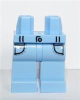 LEGO Leg Legs For Minifigure Light Blue Jeans Pocket Button