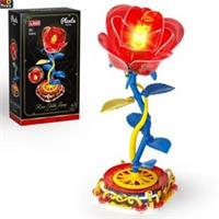 Botanical Roses Desk Lamp Flower Building Blocks Bricks Night Light Decor Gift