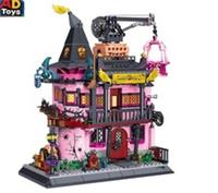 New Magic Laboratory Halloween House Mini Bricks Building Blocks Model DIY Gift