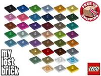 LEGO - Part 87580 - Plate 2x2 with Centre Stud + NEW + SELECT COLOUR / QUANTITY