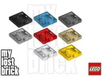 LEGO - Part 10247 - Plates 2x2 with Pin Hole + NEW + SELECT COLOUR / QUANTITY