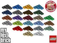 LEGO - Part 2450 - Wedge Plates 3x3 Cut Corner + NEW + SELECT COLOUR / QUANTITY